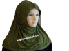 Olive color 1 piece girls plain hijab 9